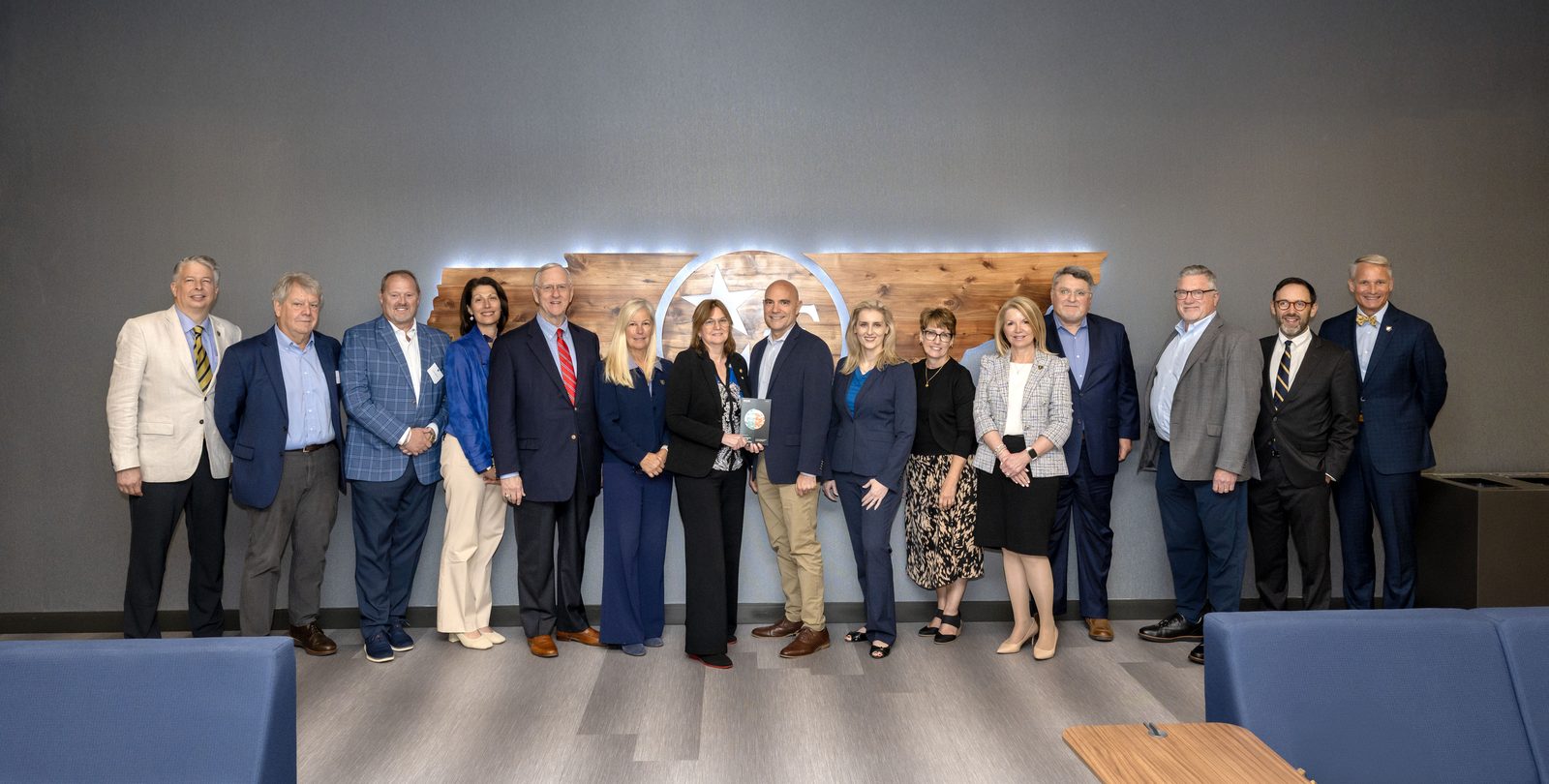 ETSU Research Corporation partners and leaders gathered at the National Security Commission on Emerging Biotechnology, August 2025