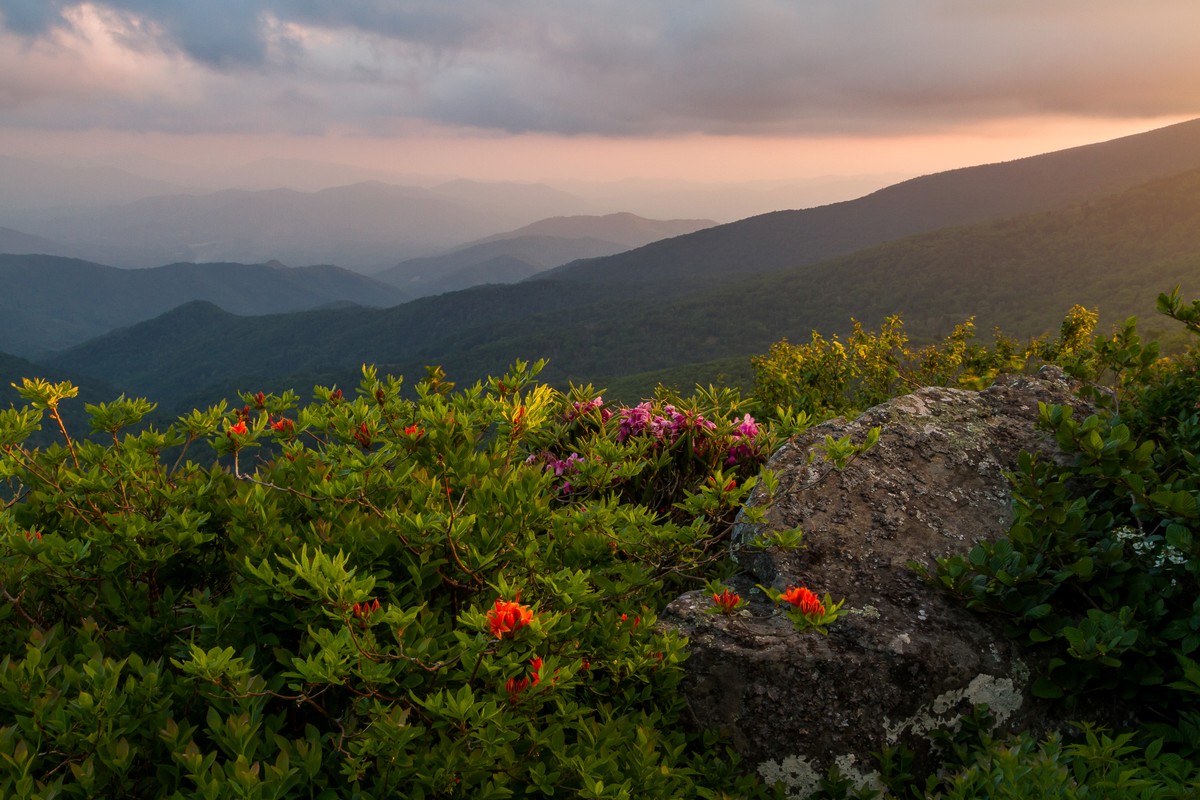 Sunset over the Northeast Tennessee mountains