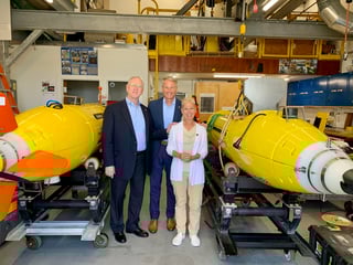 Scott Niswonger, Brian Noland and Linda Latimer at Woods Hole. 
