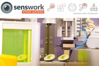 Senswork logo with photo of generic lab equipment.